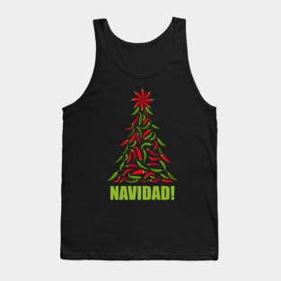 Red and Green Chile Navidad Tree Tank Top